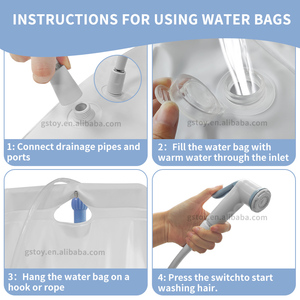 Sacca da bagno per doccia in PVC da campeggio per escursionismo - Product Image 3