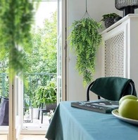 Ensemble de plantes artificielles suspendues en plastique YM Wholesale pour la décoration de mariage, de fête, de maison et de bureau – Faux lierre et fougère tombants