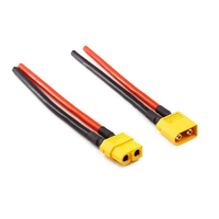 Câble adaptateur XT60 pour modèles réduits d'avions, câble de charge de batterie au lithium en nylon, connexion mâle/femelle 30A, rallonge d'alimentation en cuivre