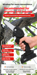 Hot-selling Industrial-grade Rechargeable Lithium Battery <b>Mini</b> <b>Chainsaw</b> for Gardening and Logging D260489 Battery-powered Chains - Product Image 5