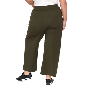 Collezione di Pantaloni Casual da Donna, Gamba Dritta, Vita Elastica, Fronte Piatto, <span class=keywords><strong>Taglie</strong></span> <span class=keywords><strong>Forti</strong></span> - Product Image 3