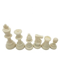 Échiquiers ivoire et noir avec pièces d'échecs en plastique, échecs chinois authentiques, apportez une merveilleuse expérience de jeu d'échecs.