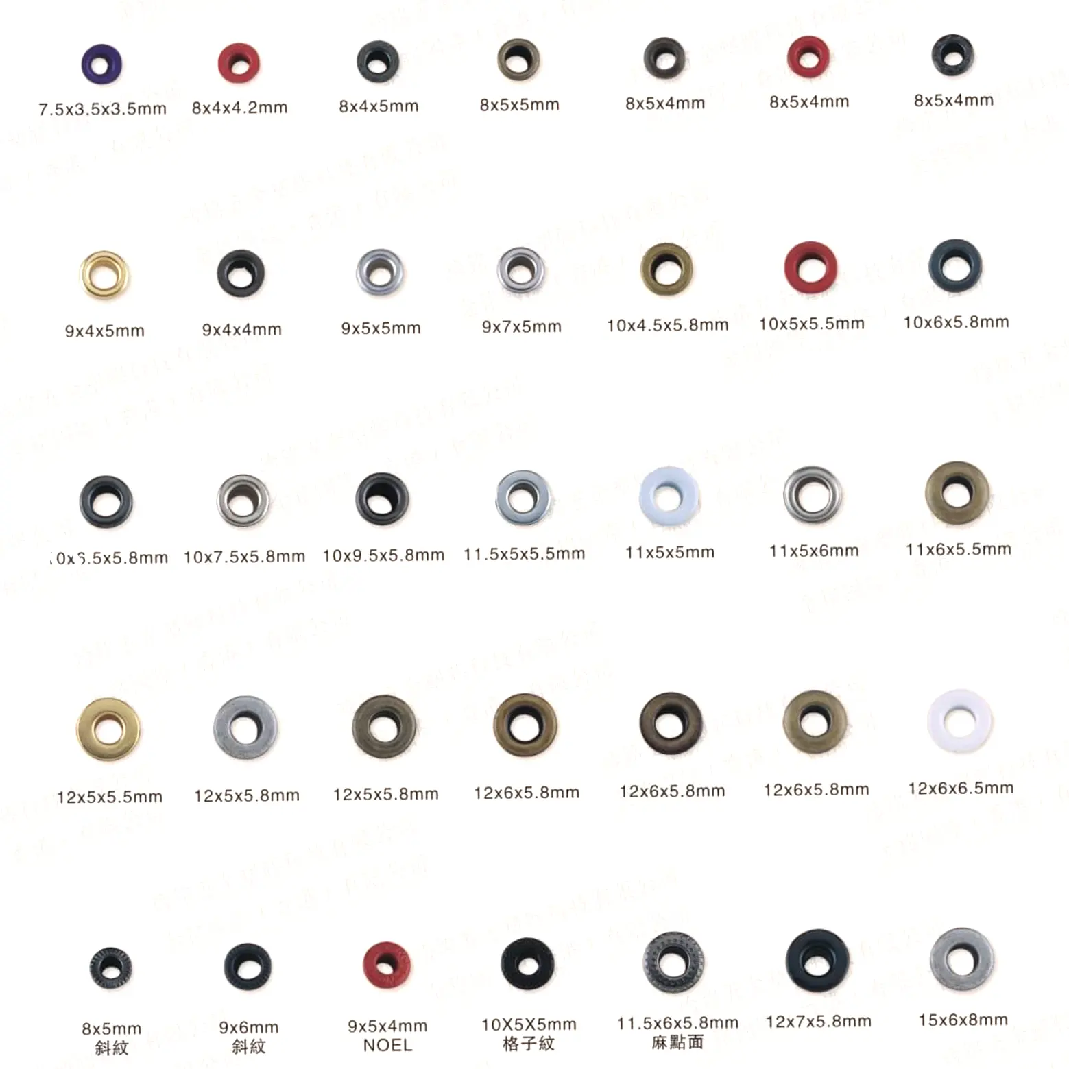 Oeillets colorés œillets avec rondelles Oeillet en aluminium de 5mm pour bricolage, chaussures, noyaux de perles, vêtements, cuir, toile (blanc)