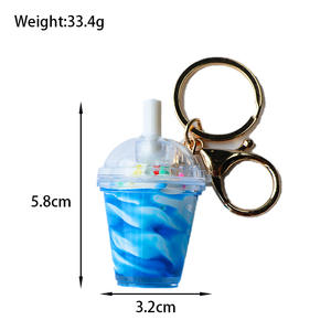 手工可爱糖果圣代冰淇淋杯钥匙圈塑料登山扣胶印 - Product Image 6