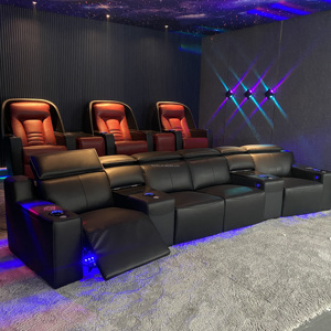Ensemble <span class=keywords><strong>de</strong></span> fauteuils et canapés inclinables, meubles confortables en tissu pour cinéma maison, hôtels, écoles, bureaux à domicile - Product Image 2