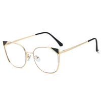 MS 95777, gafas ópticas de ojo de gato de diseñador para mujer, nueva moda de Metal, Marcos para miopía con luz azul, logotipo personalizado, opciones coloridas
