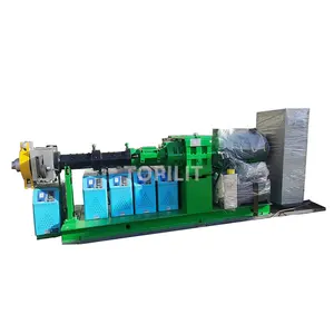 Vacuum rubber extruder line cold feed rubber extruder with heating box for hose stereotypes