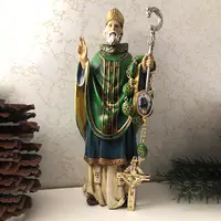 Groothandel Custom Hars Home Decoratie Katholieke Religieuze Beeldje Saint St Patrick Standbeeld