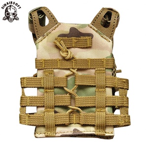 Gilet tactique ajustable en nylon haute résistance avec porte-bouteille miniature, porte-plaques, équipement de défense personnel, gilet porte-boissons - Product Image 1