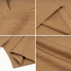 Camiseta de algodón flameado de 300gsm de peso pesado, camisetas informales de alta calidad de grano flameado de algodón 100% personalizadas para hombres - Product Image 6