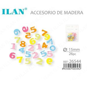 Numeri in Legno Ilan 15mm 26 Pezzi per Artigianato ed Educazione - Product Image 3