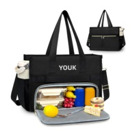 Sac à lunch isotherme à double compartiment, étanche, portable, sac thermique pour le travail, le bureau, le pique-nique, l'extérieur