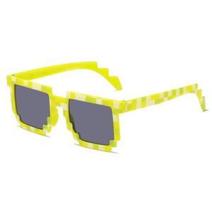 Lunettes de soleil carrées style Pixel, monture intégrale en PC, protection UV 100%, unisexe, été 2023, miroir décoratif - Product Image 1