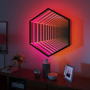 Thông minh không khí Bắc Âu Multilayer 3D LED RGB Hexagon Infinity gương ánh sáng - Product Image 6