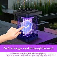 Under-The-Lamp Technologie DC1 Solar LED Muggendodende Verlichtingslamp Metaal Tuin Buiten Waterdicht Villa Insecticide