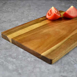 Tabla de cortar de madera de acacia rectangular, bloque de madera maciza para cocina. - Product Image 3