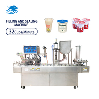 Machine automatique électrique de remplissage et de scellage de gobelets pour yaourt, crème glacée et gelée, avec roulement et engrenage pour boissons