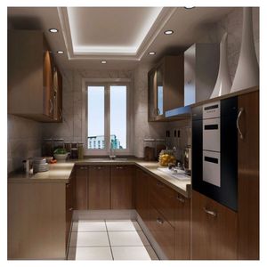 Alacena Moderna Blanca Personalizada para Alimentos, <span class=keywords><strong>Armario</strong></span> de Almacenamiento Alto de Madera, Mueble de Cocina para Uso Doméstico - Product Image 5