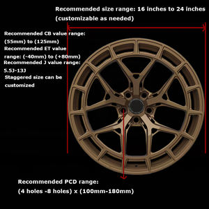 Jantes en alliage forgées pour <span class=keywords><strong>Audi</strong></span>, fabrication directe d'usine, Rs7 R17 A4 Q7 Rs5 S4 Bronze <span class=keywords><strong>Rs6</strong></span> 21 20 22 17 18 19 pouces, course automobile, personnalisées, 5x112 - Product Image 4