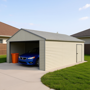 Abri de jardin métallique double Tmg 21 x 19 avec porte latérale pour équipement d'entretien automobile - Product Image 2