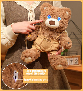 Jouets en peluche AI Bear, application d'apprentissage robotique, personnalisation, connexion sans fil, jouet vocal AI avec 60 langues, poupées compagnes pour enfants - Product Image 3