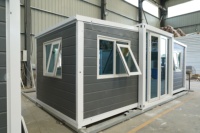 Maison conteneur préfabriquée pliable et extensible de 10, 20, 40 pieds, villa mobile, maison portable