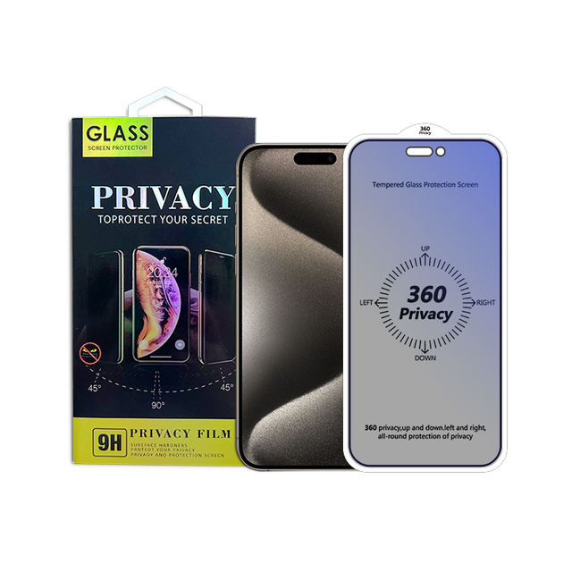 Tempered Glass Screen Protector Anti Bluelight Privacy for 15 Pro 9H Hardness Ultra-Thin Bubble Free