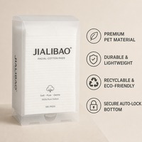 Emballage cosmétique haut de gamme OEM, boîte en plastique PET transparente, anti-rayures, pliable, conteneur de présentation pour marque de beauté