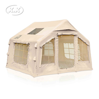 Tente de Glamping Gonflable Kawagebo Kamp (KK) 10,5' X 8,2' (8m²) en Polyester-Coton, Type Cabine, Facile à Gonfler, pour Camping