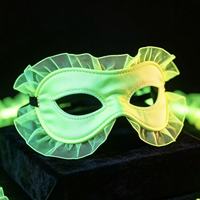 Couvre-yeux psychédélique fluorescent lumineux, accessoire pour boîte de nuit, concert EDM