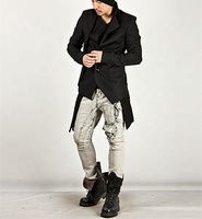 Jeans cargo skinny délavés à prix d'usine OEM, jeans blancs délavés, jeans délavés 025