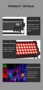 بوركون Seetronic مقاوم للماء 40X15w RGBW 4in1 <span class=keywords><strong>LED</strong></span> لون المدينة في الهواء الطلق جسور المناظر الطبيعية في الهواء الطلق منتزهات الشواطئ - Product Image 3