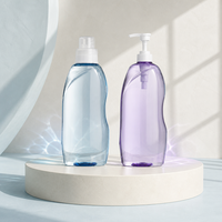 Bouteille vide en plastique bleu clair de 1200 ml avec pompe à lotion, nouvelle conception personnalisable en usine pour savon liquide