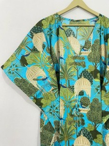 Floral Print Boho <b>Kaftan</b> <b>Dress</b> Women's Long Relaxed Fit Gathered Waist Drawstring Casual Wear Outfit Fashion Style - Product Image 4