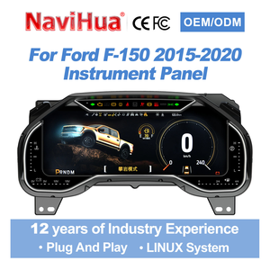 NaviHua สำหรับ Ford F150 ปี 2015-2020 ดีไซน์ใหม่ ชุดหน้าปัดดิจิตอลในรถยนต์ พร้อม Carplay มาตรวัดความเร็วอัตโนมัติ ระบบ Linux จอแสดงผลเสมือนจริง - Product Image 1