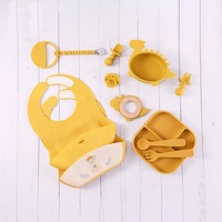 Ensemble d'assiettes personnalisées en silicone pour bébé, bavoir étanche, cuillère, bol pour enfants
