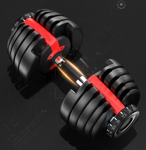 Set di manubri regolabili in acciaio da 24 kg <span class=keywords><strong>per</strong></span> allenamento fitness a casa, attrezzatura <span class=keywords><strong>per</strong></span> palestra domestica - Product Image 6