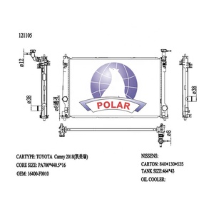 Radiador de Coche para TOYOTA Harrier/Noah/RAV 4/Venza/Voxy <span class=keywords><strong>2022</strong></span>, Accesorios 16400F0010 1640025130 606786 13670 121105 - Product Image 5