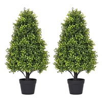 OH ARTS Künstliche Buchsbaum-Topiary-Bäume 3FT UV-Beständige Künstliche Kegelbäume für Außenbereich Veranda & Innenbereich Heim Büro Dekoration