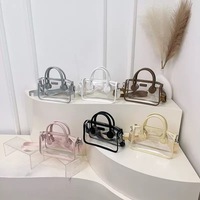 Nouveauté Sac bandoulière transparent en PVC imperméable avec fermeture à glissière Sac bandoulière réglable Sac messager