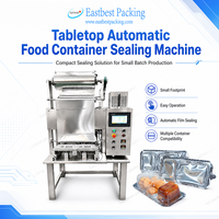 Machine de scellage thermique automatique compacte en acier inoxydable pour emballage de biscuits, sauces et desserts sur table