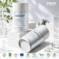 Emballage personnalisé en tube de papier pour vitamines et compléments alimentaires, boîtes cylindriques en carton avec logo OEM imprimé, vente en gros