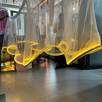 Hot Sale S-Shape Fabric LED Strips Smooth Ceiling Drapes for Wedding Lighting Decor Event Decorations Packed in Cartons
