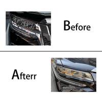 High Quality New 12V 3 Lens LED Headlights Yo Ta 30AGH Alphard 2015-2018 2 Lens Upgrade 3 Eye Head Lamp Gold Style