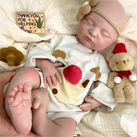 Poupées Reborn en Silicone Réaliste 20 Pouces, Bébé Fille Laura à Bouche Ouverte, en Silicone Souple, Lavable, pour Collectionneurs
