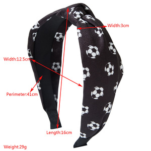 Fascia per Capelli da Calcio per Donne, Fascia Annodata Sportiva, Antiscivolo, Larga, Accessorio <span class=keywords><strong>Moda</strong></span> per Capelli - Product Image 6