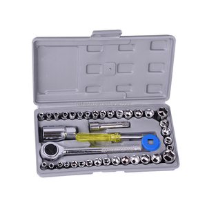 40Pcs En Acier <span class=keywords><strong>Auto</strong></span> De Réparation De Voiture Impériale Métrique Clé Prise Ensemble - Product Image 1