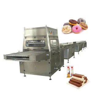 China Fabrik kleine Keks Schokolade Enrobing Tauch beschichtung Maschine Enrober für Donut