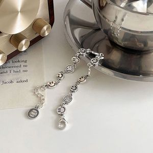 Bracelet en argent sterling S925 avec pendentif visage souriant pour femme, cadeau, bijoux, accessoire de mode - Product Image 2