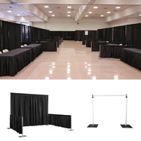 Structure de stand de salon professionnel en aluminium 8x8 pieds avec mur floral, tente carrée, auvent, support de toile de fond et kit de drapage pour la location